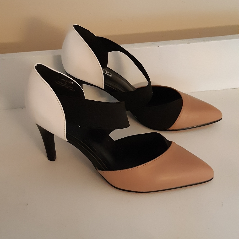 Alberto Women's Heel Shoes size 6US 36EUR Beige/Bl